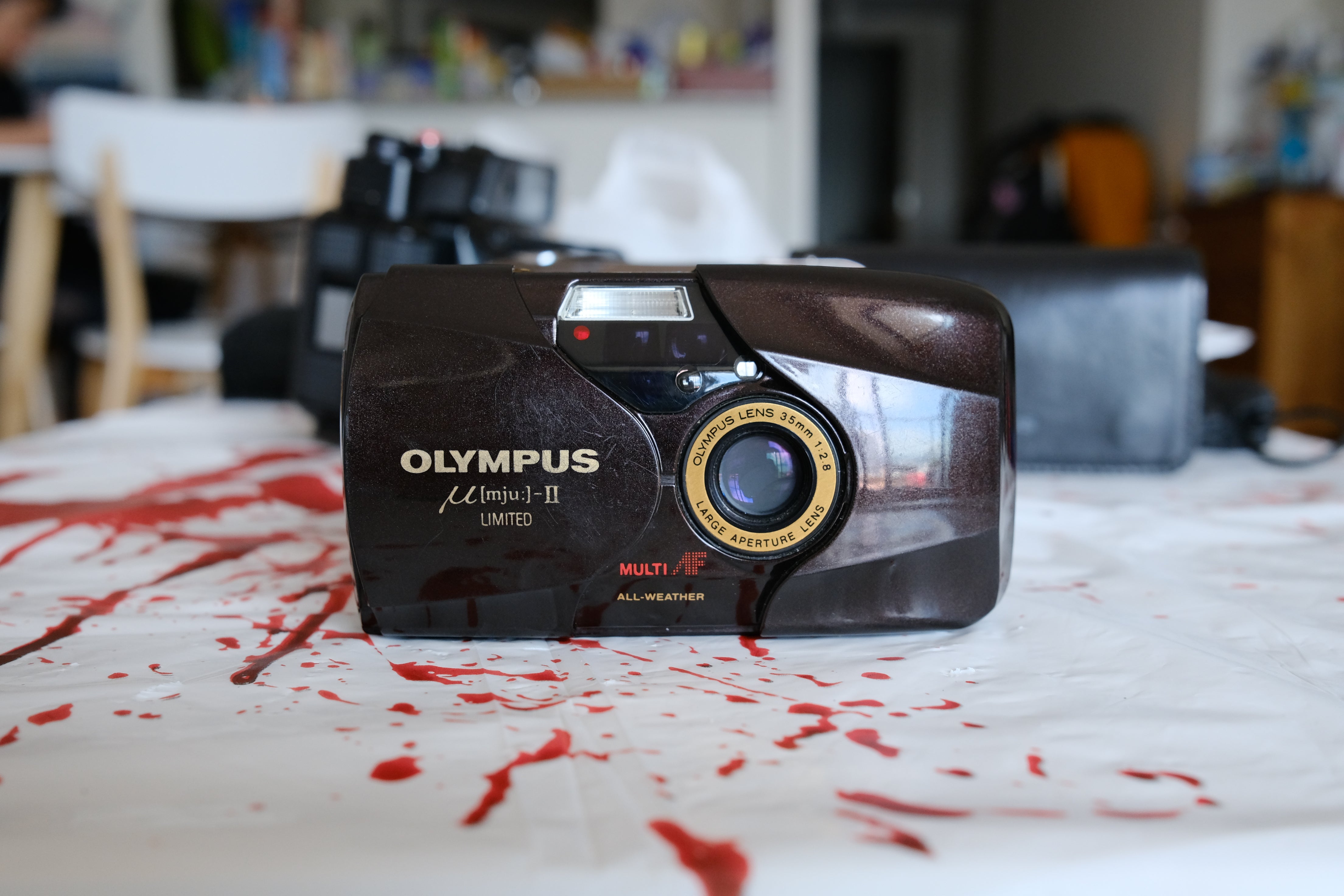 Olympus Mju II Limited Burgundy Good Cond – Sydney Camera Market